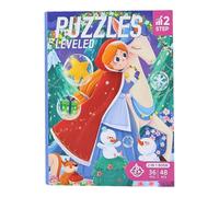 Magnetic Puzzle, Puzzle Book, White Cardboard Portable Lightweight Creative Fine Motor Shape Recognition, Kids Book Activity for Boys Girls School Home, 11.22x8.46x0.39Inches