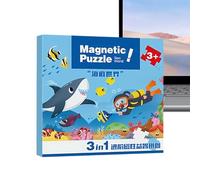 Magnetic Puzzle - Toddler Magnet Jigsaw Puzzle for Early Learning Fun, Travel Activity with Colorful Shapes, Educational Toy for 2-6-Year-Old Boys Girls Kids, Road Trips, Home, 7.09x7.09x0.79 Inches