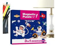 Magnetic Puzzle - Toddler Magnet Jigsaw Puzzle for Early Learning Fun, Travel Activity with Colorful Shapes, Educational Toy for 2-6-Year-Old Boys Girls Kids, Road Trips, Home, 7.09x7.09x0.79 Inches