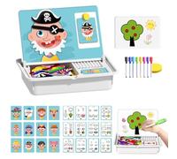 Magnetic Puzzles Face Dress Up Travel Game Double Side Preschool Educational Learning Toy for Kids, Enhances Creativity and Learning for Kids (Style 3)