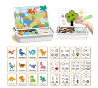 Magnetic Puzzles Face Dress Up Travel Game Double Side Preschool Educational Learning Toy for Kids, Multifunctional Puzzles Kits, Magnetic Dress-Up Puzzle, Enhances Creativity and Learning (F)