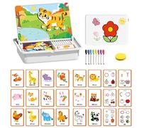 Magnetic Puzzles Face Dress Up Travel Game Double Side Preschool Educational Learning Toy for Kids, Magnetic Dress up Puzzle,Enhances Creat for Toddlers 1-3 3-12 (#A)