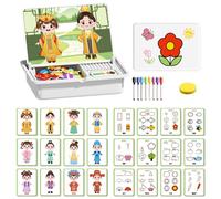 Magnetic Puzzles Face Dress Up Travel Game Double Side Preschool Educational Learning Toy for Kids, Magnetic Dress up Puzzle,Enhances Creat for Toddlers 1-3 3-12 (#D)