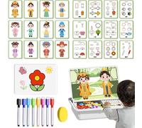 Magnetic Puzzles Face Dress Up Travel Game, Magnetic Faces Kids, Educational Facial Expression Learning Puzzle Children, Sensory Fine Motor Learning Education Activities, for Toddler Kids Ages 3-6 (C)