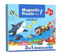 Magnetic Puzzles Kids - Educational Learning Magnets for Travel Fun, Interactive Game Set with Developmental Skills for Road Trips, Car, Birthday, Kindergarten, Preschool, Boys, Girls, Age 2-6