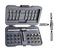 Magnetic Ratchet Screwdriver Set - Steel 15x10x3.5cm | 32-In-1 Installation Tools Detachable Handle Compact Ratchet Set | Multi-Purpose Precision Repair For Bicycle Furniture Crafts