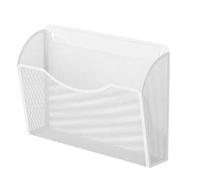Magnetic Refrigerator Side Storage Basket Mesh Wall Mounted Magazine Holder Rack Space Saving Hanging File Organizer Basket(White-S)