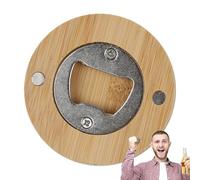 Magnetic Round Bottle Opener Tool, Compact Drinkware Accessory with Fridge Sticker Function, Handy Gadget for Kitchen Use, Guests, Home Decor and Unique Travel Souvenir
