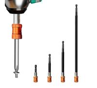 Magnetic Screw Ring - 4-Pieces Ergonomic Quick Release Magnet | Drill Magnetizer Bit Holder | Steel Driver Lock Sleeve For Drywall Home DIY Professional Use Construction Woodworking Automotive