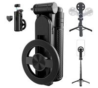 Magnetic Selfie Stick, Magnetic Tripod for iPhone & Android, 4-in-1 Multifunctional 360° Rotation Selfie Stick with Wireless Detachable Remote Control