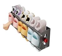 Magnetic Shoe Rack - Expandable Double-Layer Door Slippers Organizer