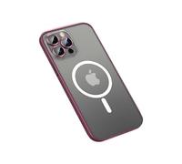 Magnetic Slim for iPhone 13 Pro Case Compatible for MagSafe Ultra Thin Shockproof Matted Hard PC Back (Deep Red)