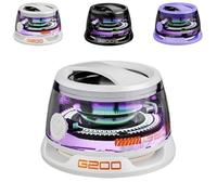 Magnetic Small Wireless Speaker, G200 Speaker, Bluetooth Magnetic Speaker, Multifunctional Magnetic Bluetooth Speaker for Phone, Magnetic Mini Bluetooth Speaker with Multi-rgb Color Light(White)