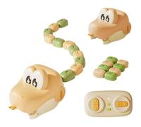 Magnetic Snake Game Toy Eating Itself, Remote Control Eating Snake Toys with Sound & Light, Fun Interactive Parent-Child Competitive Game Race Car Toy for Kids Boys Girls (Beige*B)