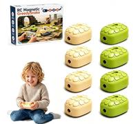 Magnetic Snake Game Toy Eating Itself,Remote Control Snake Frenzy，8blocks | Snake Game Rc,Eating Snake Toys with Lights & Sounds,2-Player Race Game,Usb Rechargeable,Screen-Free,for Boys & Girls