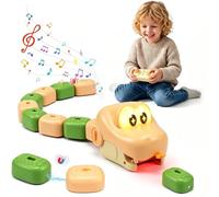 Magnetic Snake Game Toy Eating Itself,Remote Control Snake Frenzy，Yellow