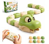 Magnetic Snake Game Toy Eating Itself,Remote Control Snake Game，Green | Remote Control Eating Snake with Sound and Light,Interactive Parent-Child Competitive Race Car Toy for Boys & Girls