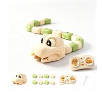 Magnetic Snake Game Toy, Remote Control Snake With Light And Sound Effect, Parent-Child Competitive Interactive Racing Game Toy For Kids Boys Girls，Beige
