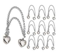 Magnetic Snap Buttons, Multi-Function Collar Chain, Round Magnetic Clothes Clips, Pinless Brooches, 10-Pack, Adjustable for Men & Women, Perfect for Shirts, Jackets, and Outerwear