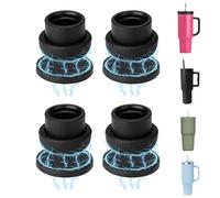 Magnetic Straw Covers - 4 Pack Reusable Silicone Straw Tips And Lids, Food Grade Magnetic Suction Caps | Drinkware Accessory Tumblers Covers For Gym Trip Outdoor School Vacation