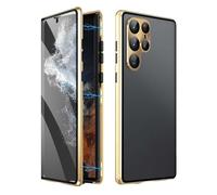 Magnetic Tempered Glass Double-Sided Phone Case for Samsung, Magnetic Tempered Glass Phone Case, All-Round Protection & Anti-Peeping Anti-Drop (For Samsung S23FE,Silver*HD)