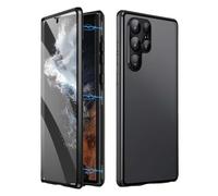 Magnetic Tempered Glass Double-Sided Phone Case for Samsung, Magnetic Tempered Glass Phone Case, All-Round Protection & Anti-Peeping Anti-Drop (For Samsung S25plus,Black*Privacy)