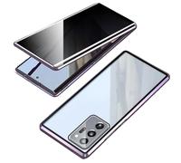 Magnetic Tempered Glass Double-Sided Phone Case for Samsung Series, 360° All-Around Protection Phone Case for Samsung Galaxy s 25 Ultra (Purple,For Samsung s23 ultra)