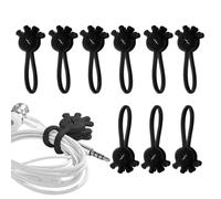Magnetic Ties For Cords,10X Palm Shape Silicone Cable Organizers - Reusable Cable Straps For Workplace School Home, Book Markers, Fridge Magnets