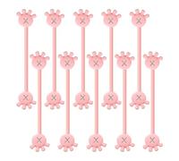 Magnetic Ties For Cords,10X Palm Shape Silicone Cable Organizers - Reusable Cable Straps For Workplace School Home, Book Markers, Fridge Magnets