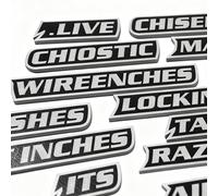 Magnetic Tool Box Labels, 12 Pack of Magnetic Toolbox Labels 3D Printed, Reusable Tags for Steel Toolboxes, Carts, Drawers, and Cabinets