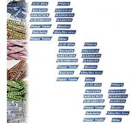 Magnetic Tool Box Labels, 3D-Printed Tool Box Labels, Reusable Magnet Tags for Box Drawers Multipurpose boxs Tags for Steel Toolboxes Carts Drawers and Cabinets (Blue,36pcs)