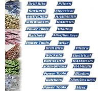 Magnetic Tool Box Labels, 3D-Printed Tool Box Labels, Reusable Magnet Tags for Box Drawers Multipurpose boxs Tags for Steel Toolboxes Carts Drawers and Cabinets (Blue,24pcs)