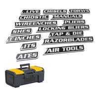 Magnetic Toolbox Labels - 12 pezzi Reusable Tool Box Organizer Labels | General Tools Box Organize Accessories | Tool Boxs Label Stickers | for Steel Carts Drawers Cabinets