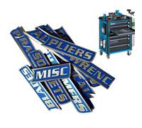 Magnetic Toolbox Labels - Tool Chest Labels for Steel Carts Cabinets Metal Surfaces Chest Drawers | | 12 Pieces Tool Box Label Stickers