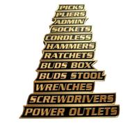 Magnetic Toolbox Labels - Tool Chest Labels for Steel Carts Cabinets Metal Surfaces Chest Drawers | | 12 Pieces Tool Box Label Stickers