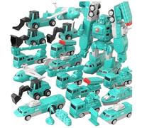 Magnetic Transform Engineering Car Assembled Toys with Storage Box Magnetic Cars and Trucks Magnetic Construction Trucks for Kids Age 3-8 Year Old Boy Gift