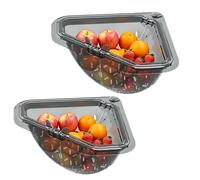 Magnetic Triangle Sink Strainer, Corner Mount Food Catcher For Kitchen Sinks, Easy Twist-Open Drain Basket for Food Scraps, No-Drill Space-Saving Organizer (2Pcs)