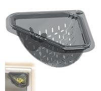 Magnetic Triangle Sink Strainer, Magnetic Corner Sink Strainer Basket with Twist-Open Bottom, Triangular Kitchen Drain Sinks Corner Rack for Draining & Storage, Punch-Free Installation