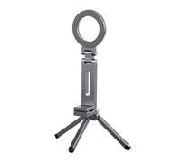 Magnetic Tripod, Aluminum Small Folding Tripod, 9.84x2.36 inch, Portable Rotating Phone Holder, Lightweight Design, Ideal for Cellphone, Smartphone, Home, Gym, Workout, Gray/Silver