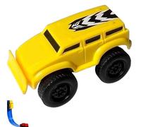Magnetic Wall Climbing Car, Physics Learning Toy with Inertial Levitation, Vertical Driving for Spatial Awareness (2Pcs-Yellow+Blue)