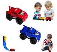 Magnetic Wall Climbing Toy Car, Magnetics Anti-Gravity Wall-Climbing Toy Car,Inertial Magnetic Levitation, Puzzle Decompression Toys,Gifts for Girls and Boys (Blue+Red)