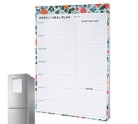 Magnetic Weekly Meal Planner, Kitchen Magnet Meal Notepad, Grocery Shopping Planning Tool, Strong Magnetic Fridge Planner, Magnetic Kitchen Notepad Planner, Meal Planning Frigorifero Magnet