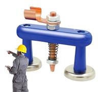 Magnetic Welding Support Ground Clamp 73x65mm, Adjustable Heavy Duty Welder Fixture Tool with Copper Tail, Strong Magnetic Base for Professional Welding Table Pipe Sheet Projects