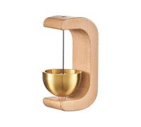 Magnetic Wood Doorbell, Wooden C-Shaped Entrance Bell, Shopkeepers Chime, Unique and Stylish Magnetic Doorbell for Home, Porch, Garden, Restaurant Decoration, 4.5x3.5x7 cm, 65g