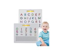 Magnetic Writing Board for Drawing Letters | 2-in-1 Double-Sided Alphabet Tracking Board with Uppercase Letters and Numbers