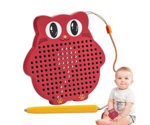 Magnetic Writing Board - Tablet per bambini da 13,5 x 13 x 1,2 cm, rosso cancellabile per disegnare, giocattolo magnetico educativo, tappetino per scrivere divertente per imparare a scrivere |