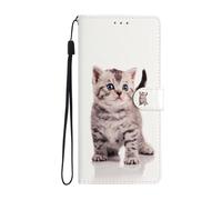 Magnetica Caso Flip Pieghevole Caso Libro in Pelle PU para Samsung Galaxy S25FE, Custodia con Gattini carini Colorato Custodia Magnetico Cover 360 Gradi Full Body Copertura Case