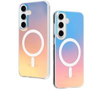 Magnetica Cover per Samsung Galaxy S25, Compatibile con MagSafe, Protezione Antiurto Graffi Custodia con Effetto Iridescente Protezione Anti-caduta Traslucida Opaca Retro Cellulare Case