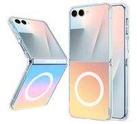 Magnetica Cover per Samsung Galaxy Z Flip7, Compatibile con MagSafe, Protezione Antiurto Graffi Custodia con Effetto Iridescente Protezione Anti-caduta Traslucida Opaca Retro Cellulare Case