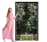 Magnetica per Zanzariera 100 x 253 cm Bianca Zanzariere Porte Chiusura Automatica, Facile da Installare per Porta Finestra Balcone Soggiorno, Nero